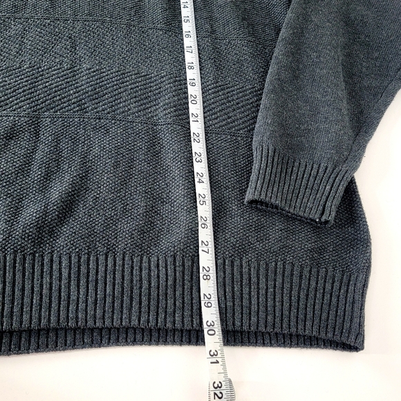 NWT US Polo Assn Pullover Quarter Zip High Neck Textured Sweater Faux Sherpa* - Picture 12 of 14